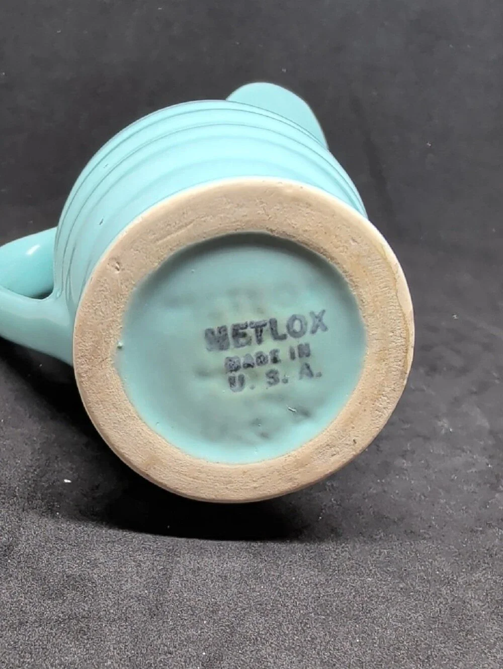 Vintage MCM Metlox Ribbed Beehive  Creamer Pitcher 5
